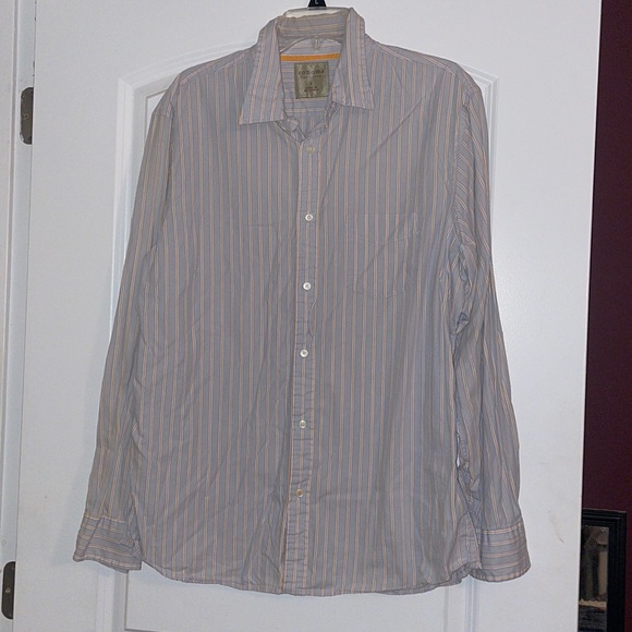 Blue & Orange Stripped Sonoma Dress Shirt - Picture 1 of 2